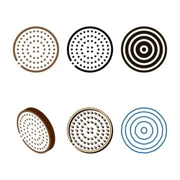 Golf ball icon vector outline multistyle Stock Illustration