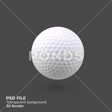 Golf Ball isolated 3d render icon illustration PSD Template