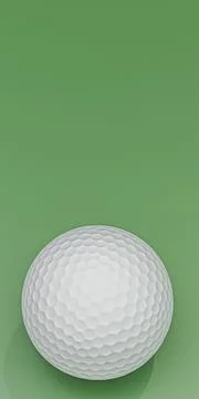 Golf ball isolated on green Stock Illustration