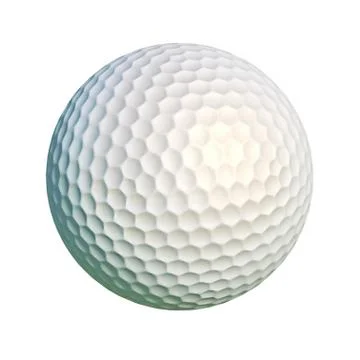 Golf ball isolated on white background. Stock Illustration