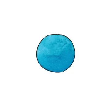 A golf ball, isolated on a white background. Turquoise color. Stock Illustration