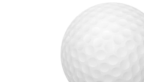 Golf ball isolated on white background, full depth of field, clipping path Stock Illustration