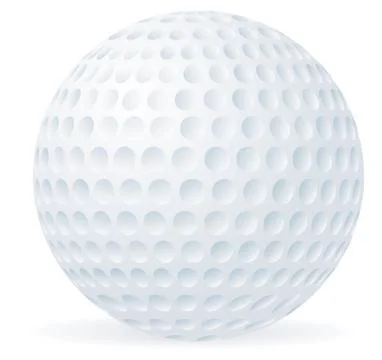 Golf ball isolated on white Stock Illustration