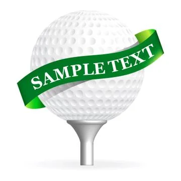 Golf ball isolated on white Stock Illustration
