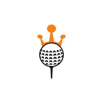 Golf ball king vector design template illustration Stock Illustration