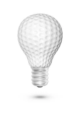 Golf ball light bulb Illustrazione stock
