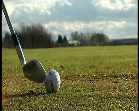 Golf ball line up then hit Stock Footage 35875751