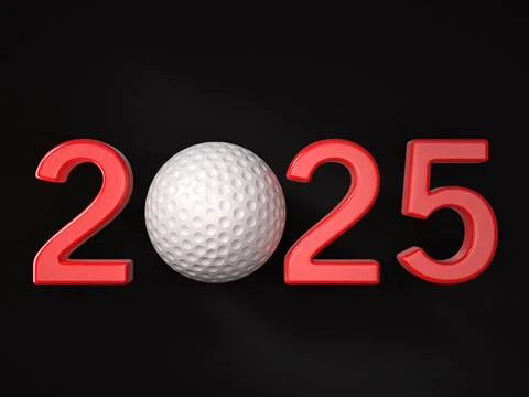 Golf ball new year Stock Illustration