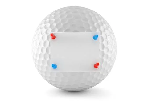 Golf ball with note Stock Illustration