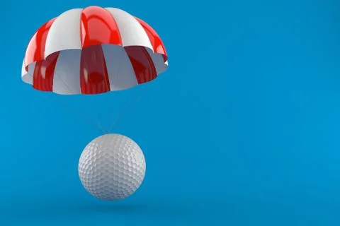 Golf ball with parachute Stock Illustration