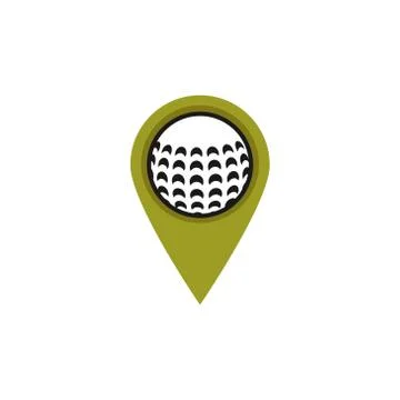 Golf ball pinter vector design template illustration Иллюстрация