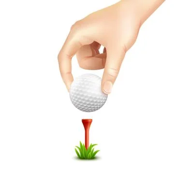 Golf Ball Realistic Background Stockillustratie