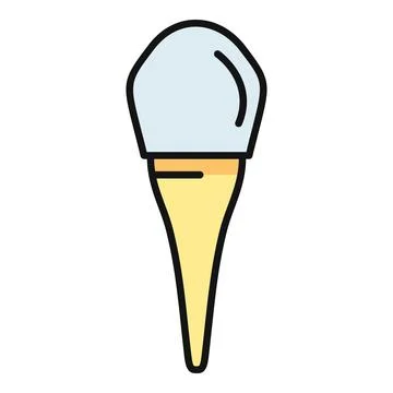 Golf ball resting on a tee in flat design Stock Illustration