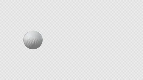 Golf Ball Rolling With Alpha Channel 4K Stock Footage 274668791