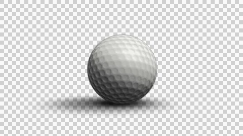 Golf ball rolling - alpha Stock Footage 51622181