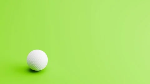 Golf Ball Rolling on Green Background Animation Stock Footage 327021535