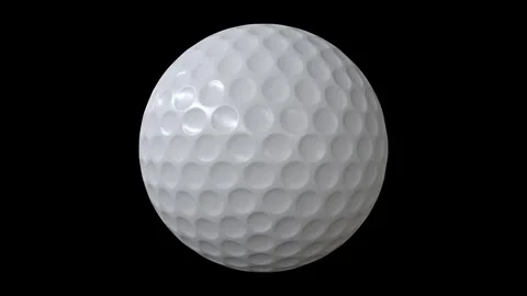 Golf Ball Rotating In Black Isolated Background Video stock 247289192
