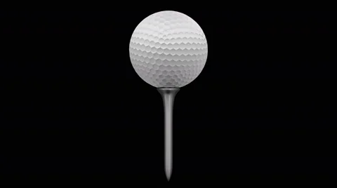 Golf ball rotating on a metallic tee, CG animation in 4K Video stock 50838830