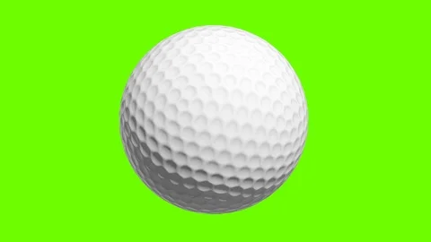 Golf ball Rotating in Motion on Green Screen Stock Footage 121863384