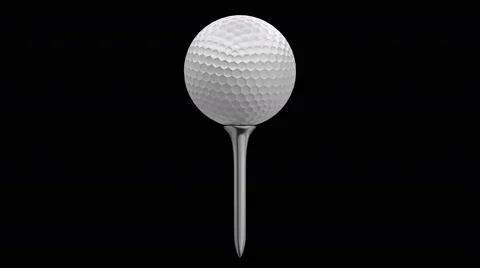 Golf ball rotating on a tee, 4K CG animation Video stock 50830970