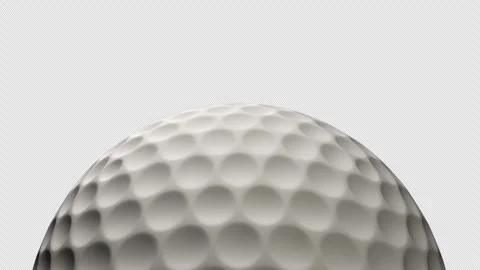 Golf ball rotating on transparent alpha channel. 動画素材 293948328