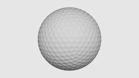 Golf Ball Rotating on a Transparent Background. Seamless Loop. 4K Stock Footage 327800800