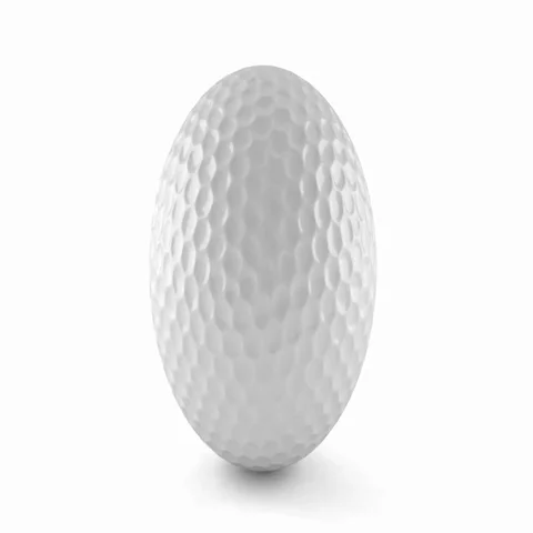 Golf ball rotating on white background Video stock 69430141