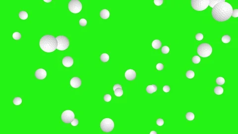 Golf ball - seamless looping, green screen and 4K Stock Footage 87674207