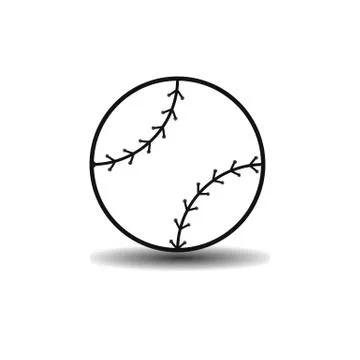 Golf ball with shadow Stock Illustration