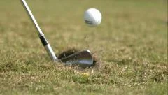 Golf Ball Hit With Drive Super Slow Moti, Stock Video