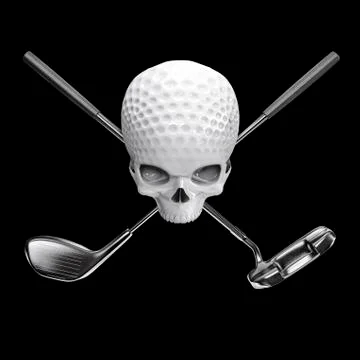 Golf ball skull Stock-Illustration