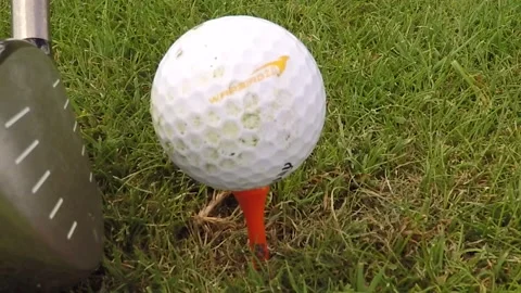 GOLF BALL SLOW MOTION CLOSE UP Stock Footage 156585419