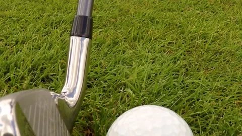 GOLF BALL SLOW MOTION CLOSE UP Stock Footage 156585434