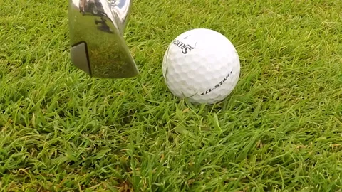 GOLF BALL SLOW MOTION CLOSE UP Stock Footage 156585467