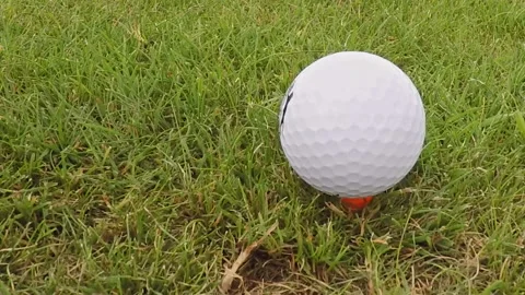 GOLF BALL SLOW MOTION CLOSE UP Stock Footage 156585542