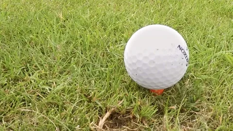 GOLF BALL SLOW MOTION CLOSE UP Stock Footage 156585582