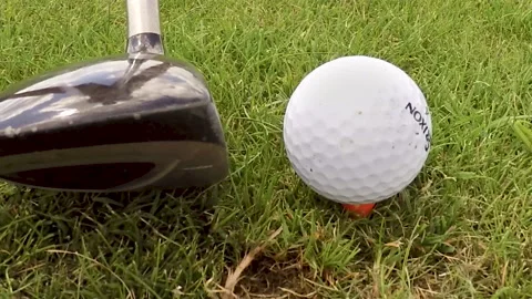 GOLF BALL SLOW MOTION CLOSE UP Stock Footage 156585619