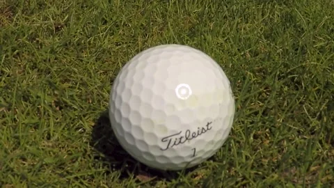 GOLF BALL SLOW MOTION CLOSE UP Stock Footage 156585697
