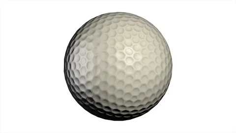 Golf ball with special pattern isolated. Golf, ball. Stock Footage 93272129