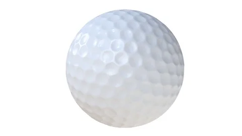 Golf ball spinning with alpha matte - Loopable animation Stock Footage 79588736
