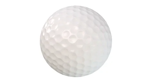 Golf ball spinning with alpha matte - Loopable animation in 4k Stock Footage 79722156