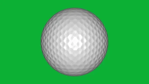 Golf Ball Spinning on Green Screen Chroma Key Stock Footage 335633508