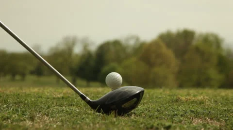 Golf ball Tee Off Stock Footage 25039679