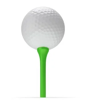 Golf ball on tee Stock Illustration