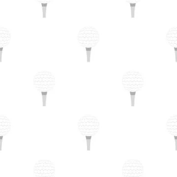 Golf ball with tee pattern seamless Stock Illustration