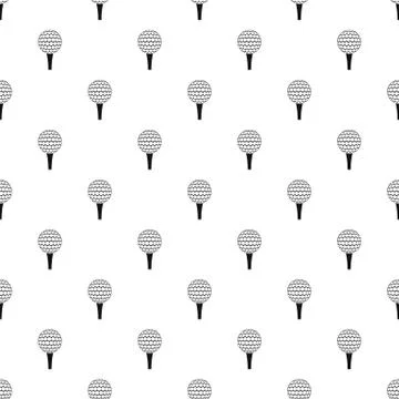 Golf ball on a tee pattern vector Stock Illustration