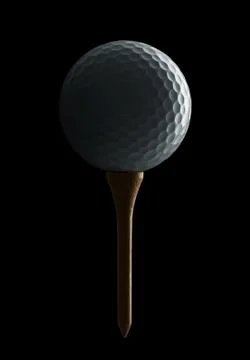 Golf ball on tee Stock Photos