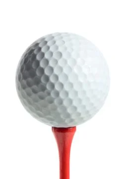 Golf ball on a tee Stock Photos