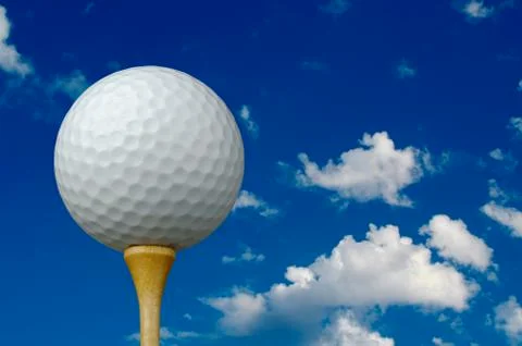 Golf Ball &amp; Tee Stock-Fotos