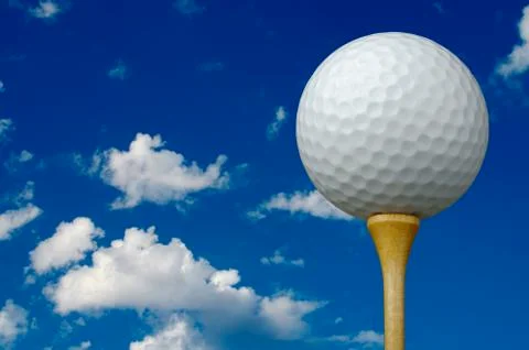 Golf Ball &amp; Tee 스톡 사진